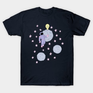 Lavender Astronaut in Space T-Shirt